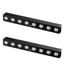 Lot de 2 bornes lumineuses solaires extérieures à LED, allumage automatique crépusculaire (8 LED), compatibles avec panneaux solaires, noires