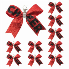 Porte-clés nœud papillon Cheer avec strass – 10 pièces