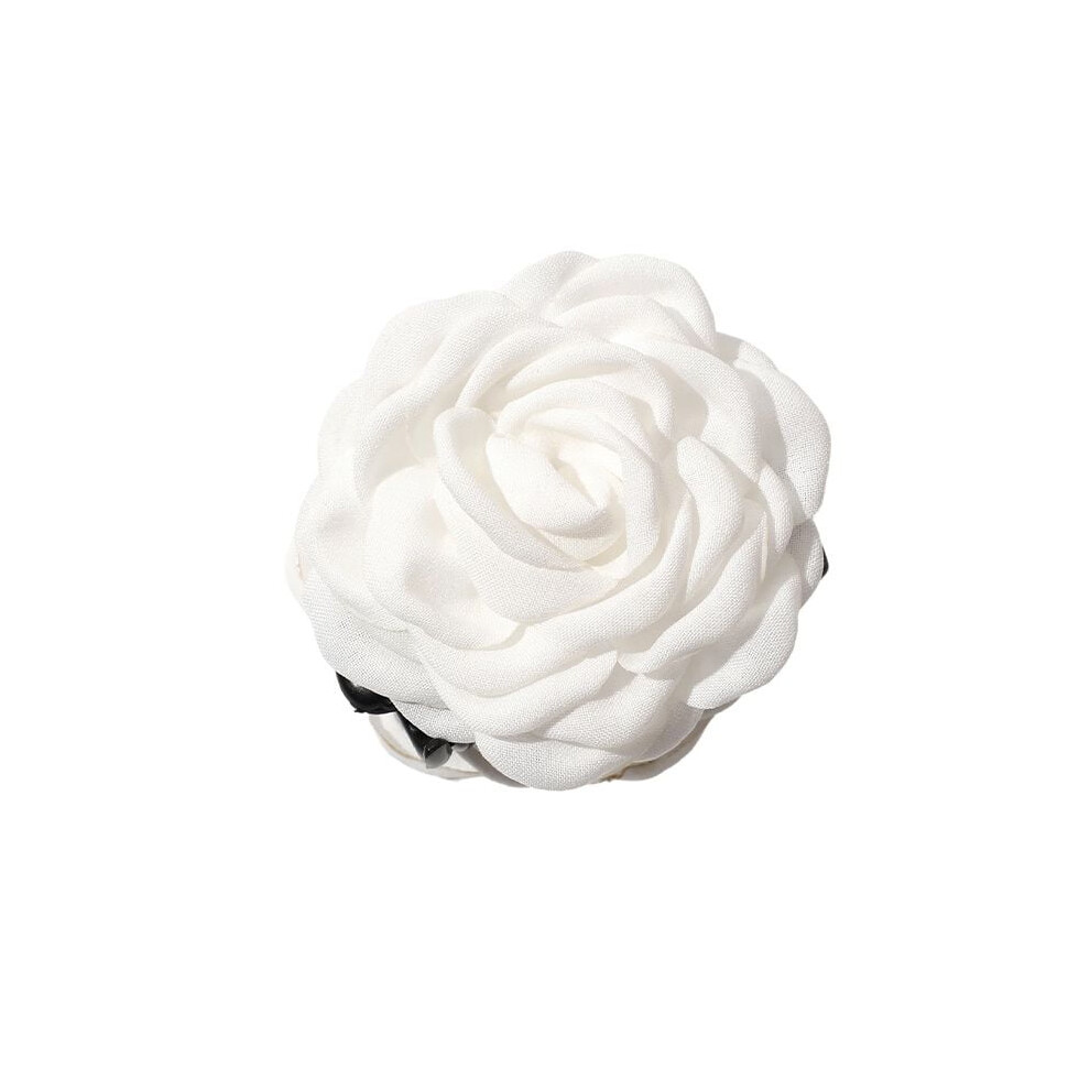 Unisex Rose Hair Clip In Fabric Fashion Accessory For Ponytail Clip Versatile Hair Ornament For Women