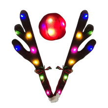 Décoration de voiture en forme de renne à LED avec grelots – Idéale pour les fêtes, Noël, Halloween, l'automne et les voyages