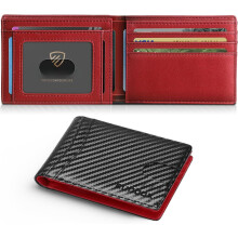 Wallet for Men Slim Leather Bifold Blocking Minimalist Front Pocket Design with Box