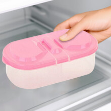 Lot de 4 boîtes à goûter à 2 compartiments avec couvercles verts, boîtes de rangement alimentaire compartimentées pour le travail et les