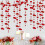 Slinger met rode harten en metallic glitter, 15,8 meter 1