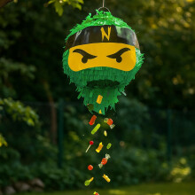 Ninja-Piñata-Set mit Baseballschläger und Maske für Kinderpartys