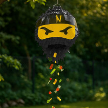 Ninja-Piñata-Set mit Baseballschläger und Maske für Kinderpartys