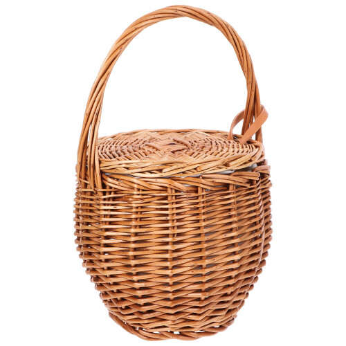 Handheld Basket Fruit Vegetable Basket Chocolate Wicker 1pack 1