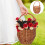 Handheld Basket Fruit Vegetable Basket Chocolate Wicker 1pack 5
