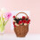Handheld Basket Fruit Vegetable Basket Chocolate Wicker 1pack 6