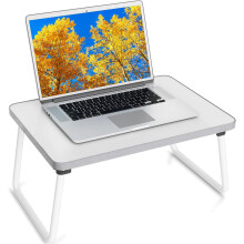 Φορητό γραφείο lap-top λευκό, πτυσσόμενο, ελαφρύ