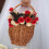 Handheld Basket Fruit Vegetable Basket Chocolate Wicker 1pack 8
