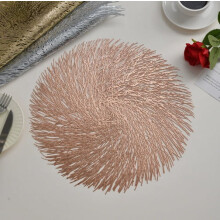 stuks ronde zijden placemats in Scandinavische stijl (alleen de placemats), one size fits all, holle geïsoleerde onderzetters voor theetafels