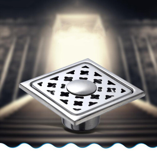 Tileable Shower Drain Stainless 1set 10.5x10.5x1.4in 2