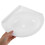 white triangular corner wall mounted bathroom sink with faucet hole 4