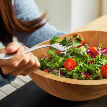 Ovale Salatschüssel aus Bambus - Natürlich, leicht zu reinigen