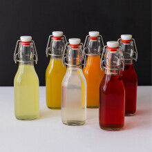 Glasflaschen mit Clipverschluss - 6er-Set, beschreibbare Etiketten