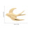 Raindrops Bird Shape Wall Mounting Decor Brass 1pack 3.73x2.55x0.39in 2