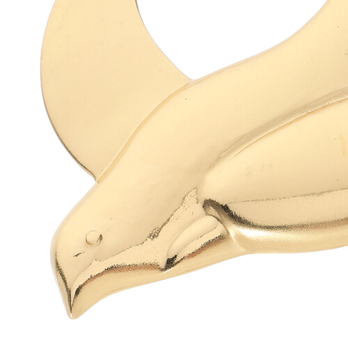 Raindrops Bird Shape Wall Mounting Decor Brass 1pack 3.73x2.55x0.39in 2