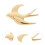 Raindrops Bird Shape Wall Mounting Decor Brass 1pack 3.73x2.55x0.39in 7