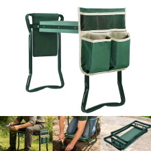 2 In 1 Soft Foam Folding Garden Kneelers & Stools, Pockets for Tools.