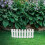 10Pcs White Plastic Decorative Garden Path Fence for Courtyard 3