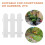 10Pcs White Plastic Decorative Garden Path Fence for Courtyard 7
