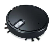 Robot aspirapolvere nero automatico | Intelligente, silenzioso, efficiente, ABS, 906g