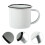 1Pc White Iron Vintage Drinking Cup Durable Heat-Resistant Wine Mug 6