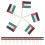 100pcs Palestine Flag Cake Topper Toothpick Small Fruit 9