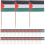 100pcs Palestine Flag Cake Topper Toothpick Small Fruit 10