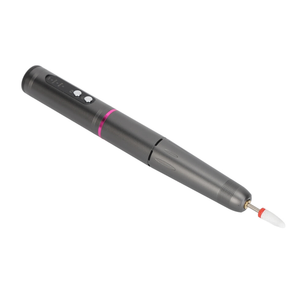 Portable Electric Nail Drill Machine 18000 RPM Grey with 3 Speed Levels