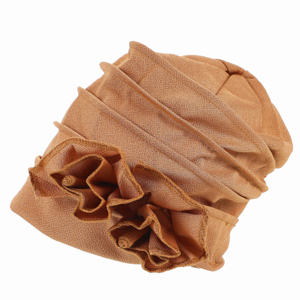 Koffie Chemo Vrouwen Elastische Hoofdband Hair Loss Beanie-image