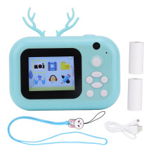 Interactive Kids Camera Toddler Digital Camera With Eye Protection Screen Puzzle Games Stickers Rechargeable Battery For Ages3-12Years Old