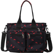 Dames schoudertas in kersenkleur, modieuze nylon draagtas, handtas met grote capaciteit, stijlvolle crossbodytas, chique hobo-tas, outdoor reistas