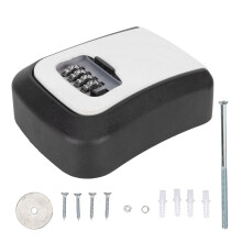 Outdoor Key Lock Box Resettable Code Waterproof Aluminum Alloy Sturdy Lock Safe High Security Cut Resistant Rustproof Easy Installation Large