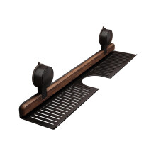 Étagère à ventouse noire pour meuble-lavabo – 50 cm, 1 pièce, pour le rangement et l'organisation, compatible avec les surfaces lisses