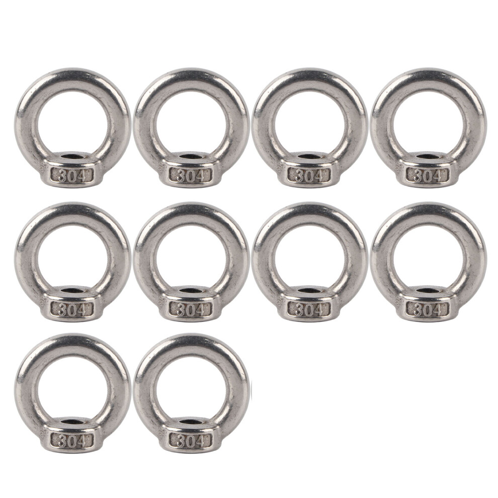 Durable304stainless Steel Lifting Eye Nut Ring Shape Anti Rust Corrosion Resistant High Strength Threaded Fastener Precision Thread Metric Thread 9191629188376
