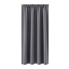 Cortinas Blackout, Cinza, Laváveis à Máquina, com Bolso para Varão, Isolamento Térmico, Design Minimalista para Quarto/Sala de Estar – 63"