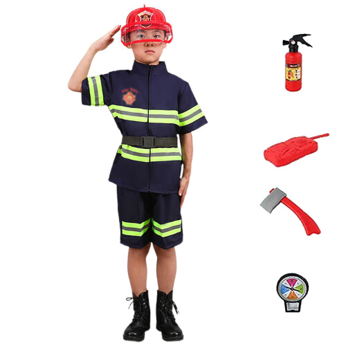 Set di 3 pezzi per feste a tema pompiere, completo da capo dei pompieri per bambini, accessori per giocattoli scolastici e per il campus.