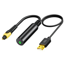 Analog til digital lydadapter 3,5 mm til SPDIF-konverter til udgang 3,5 mm USB-konverter til kabel