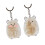 Porte-clés commémoratif hamster en acrylique avec support pour poils d'animal 1