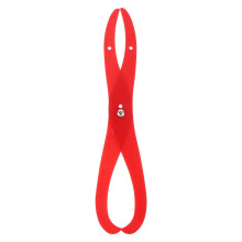 Ferramenta de medição para modelagem em argila, em plástico vermelho, resistente e ideal para escultura.