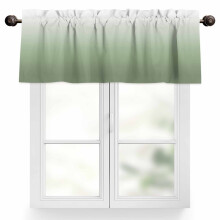 Valans Ombre Grádán Glas Saoi, 42x18 orlach, Póca Slat, Cóireáil Fuinneoige Scagtha Solais do Chistin, Seomra Maireachtála, Seomra Leapa –