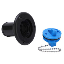 Bouchon d'entrée d'eau douce de qualité marine, conception sans clé, installation facile, compatibilité universelle, chaînette anti-perte,