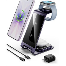3-in-1-Station für 17 16 15 14 13 12 11, für Watch 11 10 9 8 7SE3 2, Telefon für 4 2 3 (Lila)