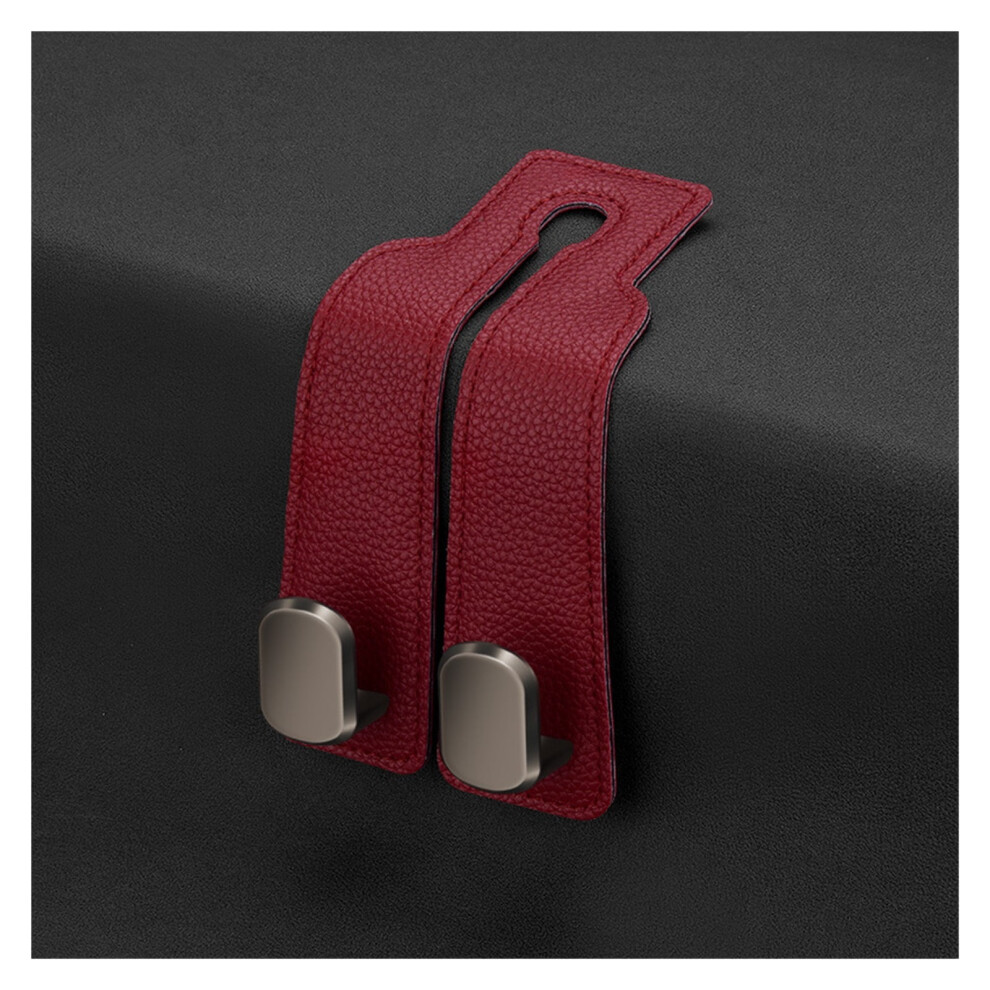 Guanghui Car Headrest Hooks Leather Purse Bag Hooks 4-Pack Brown 9122141539643
