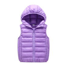 Vestă pufoasă pentru fete, cu glugă, fără mâneci, haine ușoare de exterior, jachete și veste, haine de iarnă pentru copii mici, vestă