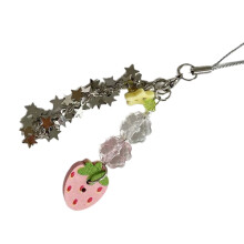 Portachiavi con ciondolo a stella in stile retrò, ciondolo in lega, accessorio per cordino per telefono, regalo per donne e ragazze.