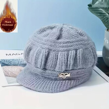 Gorros de terciopelo de invierno para señoras mayores, gorros para mujeres de mediana edad y ancianas, gorros de lana de hilo acrílico mercerizado,