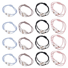 30 gomas elásticas para el pelo de colores surtidos, anillos para el pelo, sujetadores de coleta con un creativo diseño de estilo japonés.