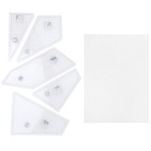 Creative Quilting Cutting Template Quilting Template Set Acrylic Transparent Rulers Various Shapes Non Slip Surface Patchwork Cutting Tool for Sewing